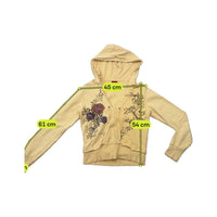 Sweatshirt com capuz Datch Y2K em algodão com estampado floral