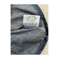 Sleeveless Denim Button-Up Shirt Blue