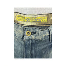 Studded Washed Denim Cargo Jeans