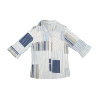 Giselle Patchwork Stripe Button Up Shirt