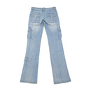 Blue Collection Distressed Cargo Flare Jeans (Repriced)