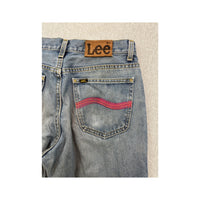 Lee Vintage Light Wash Pink Wave Pocket Straight Leg Jeans