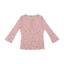 s.Oliver Sheer Pink Ring Print Tie Neck Blouse