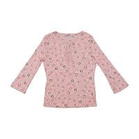 s.Oliver Sheer Pink Ring Print Tie Neck Blouse