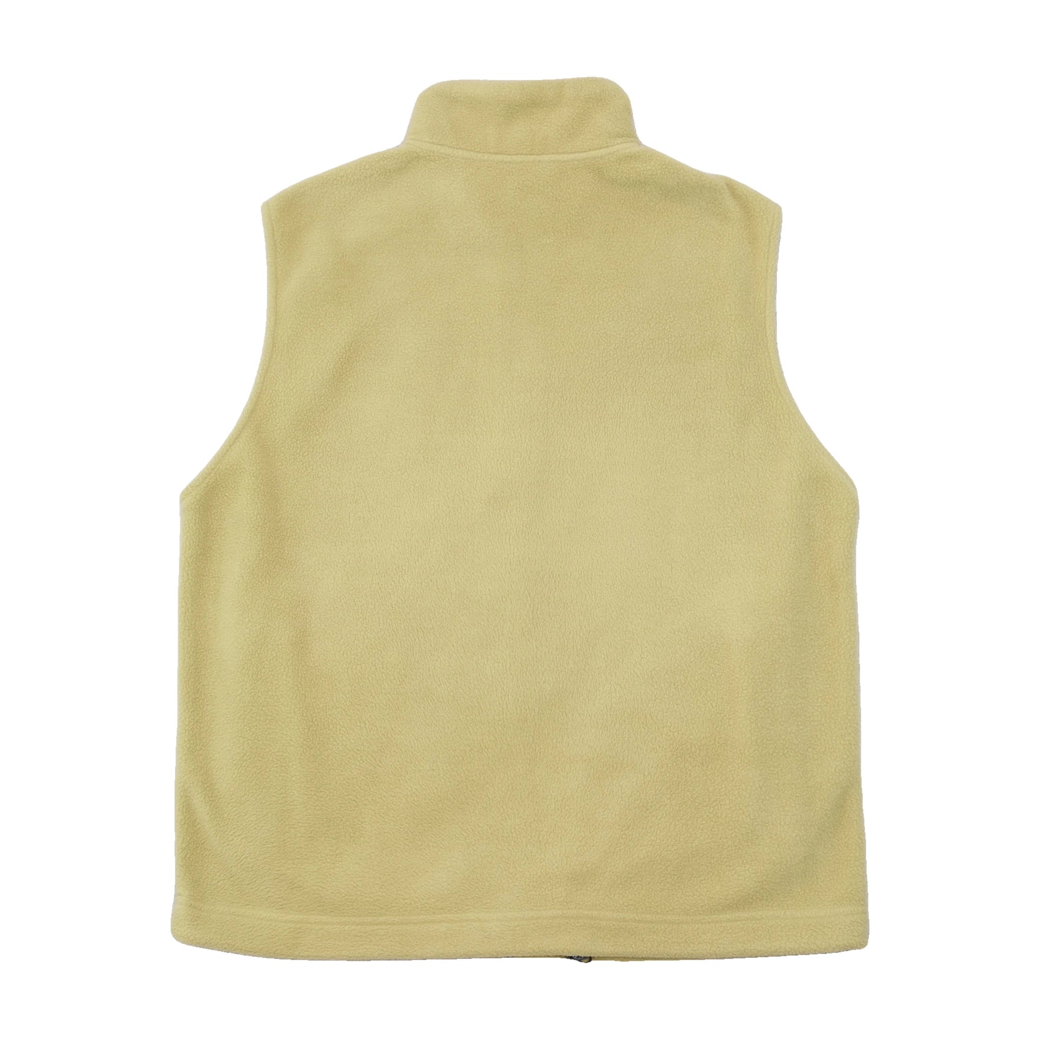Think Pink Vintage Pale Yellow Full-Zip Fleece Vest
