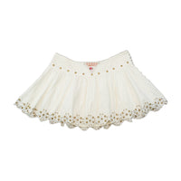 Mini saia Guess Jeans branca Adornada com Ilhós
