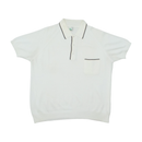 Vintage Italian Contrast Piped Knit Polo Shirt