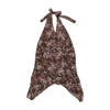 Silk Floral Handkerchief Halter Tank Top