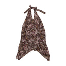 Silk Floral Handkerchief Halter Tank Top
