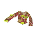 Blusa Motivi Metalizada de Manga Comprida com estampado abstrato