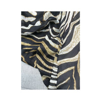 Just Cavalli Zebra Print Silk One Shoulder Blouse