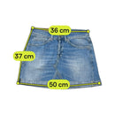 Dondup Light Wash Cotton Denim Mini Skirt