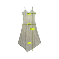 Mezzo Linen Slip Dress with Lace Trim