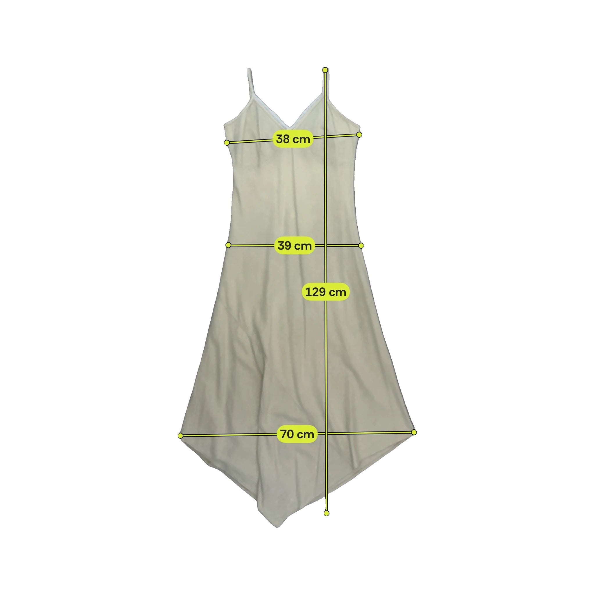 Mezzo Linen Slip Dress with Lace Trim