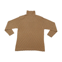 FALEZ Geometric Half-Zip Mock Neck Sweater