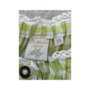 Blusa Camponesa Birkhahn Mode em xadrez Vichy com Acabamento em renda