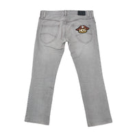 Armani Jeans Comfort Fit Gray Denim Jeans with HOG Eagle Back Patch
