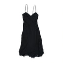 Asymmetrical Ruffled Layered Chiffon Spaghetti Strap Dress