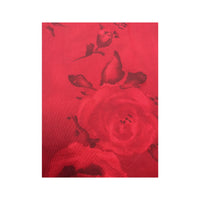 Red Rose Print Satin Slip Skirt