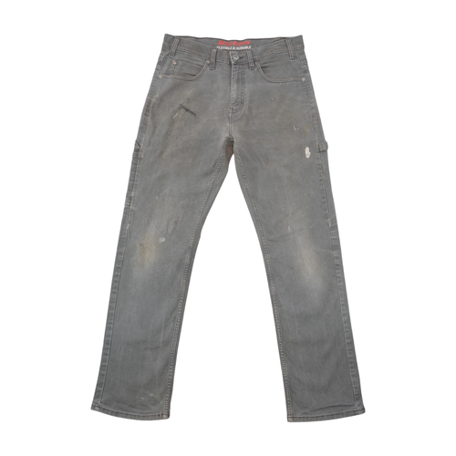 Calças de trabalho Dickies cinzentas Flexíveis &amp; Duráveis (foto parte trás)