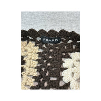 PHARD Crochet Granny Square Fringe Ramie Wool Sweater