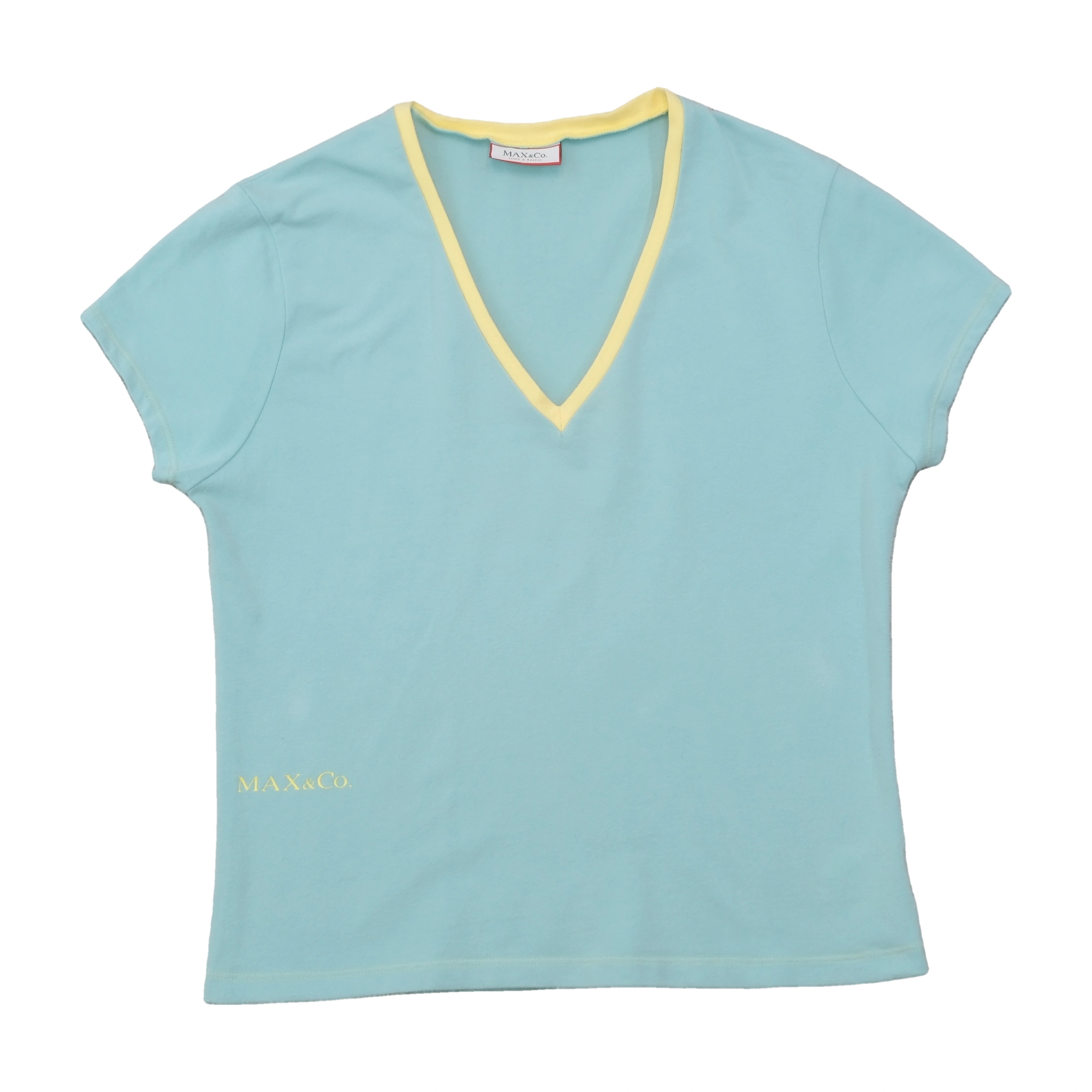 MAX&Co. Contrast Trim V-Neck T-shirt