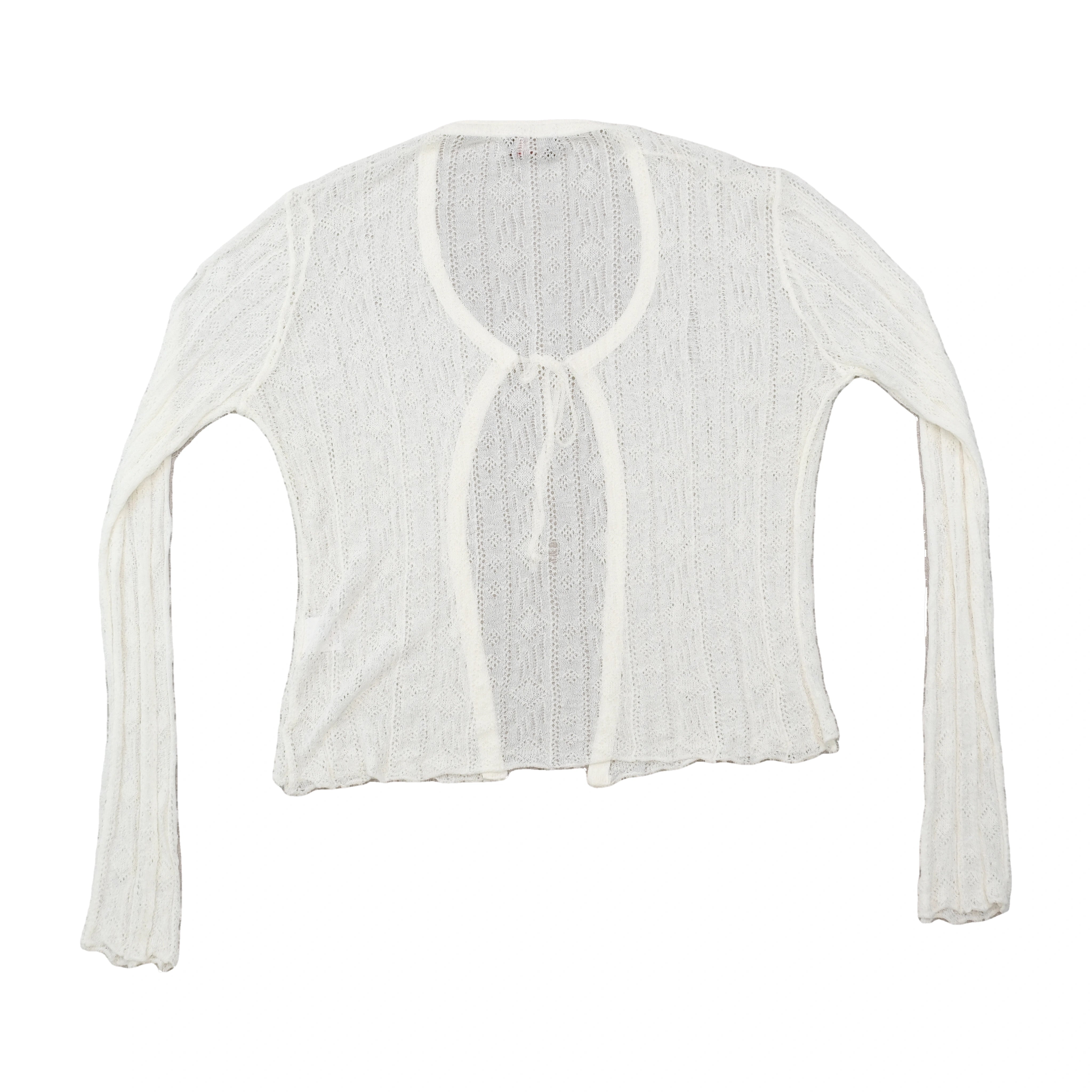 Revenge Open Knit Tie Front Cardigan