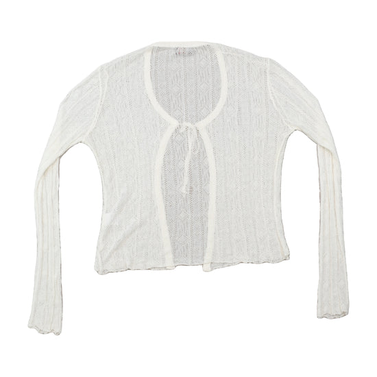 Revenge Open Knit Tie Front Cardigan
