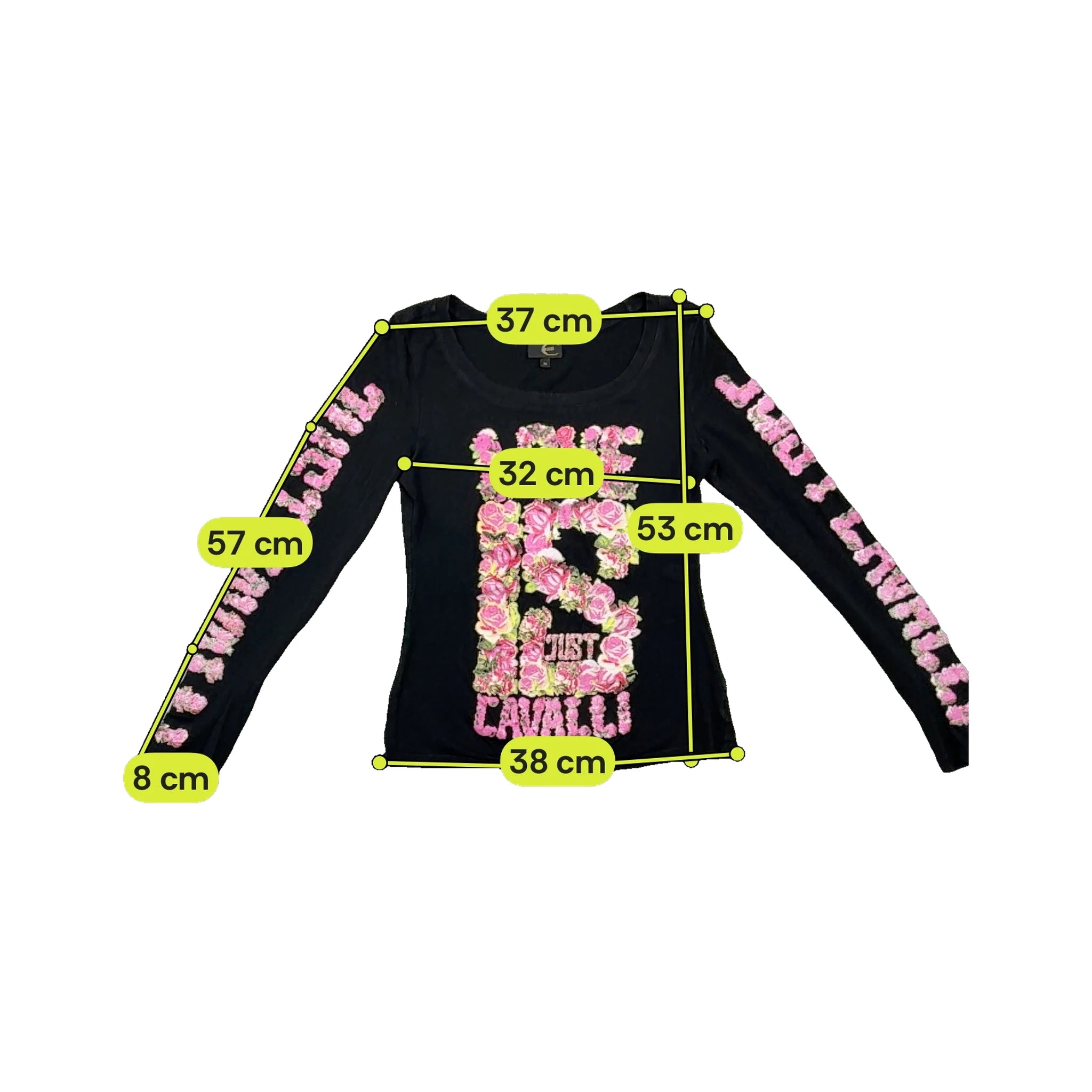 Just Cavalli Floral Graphic Long Sleeve T-shirt
