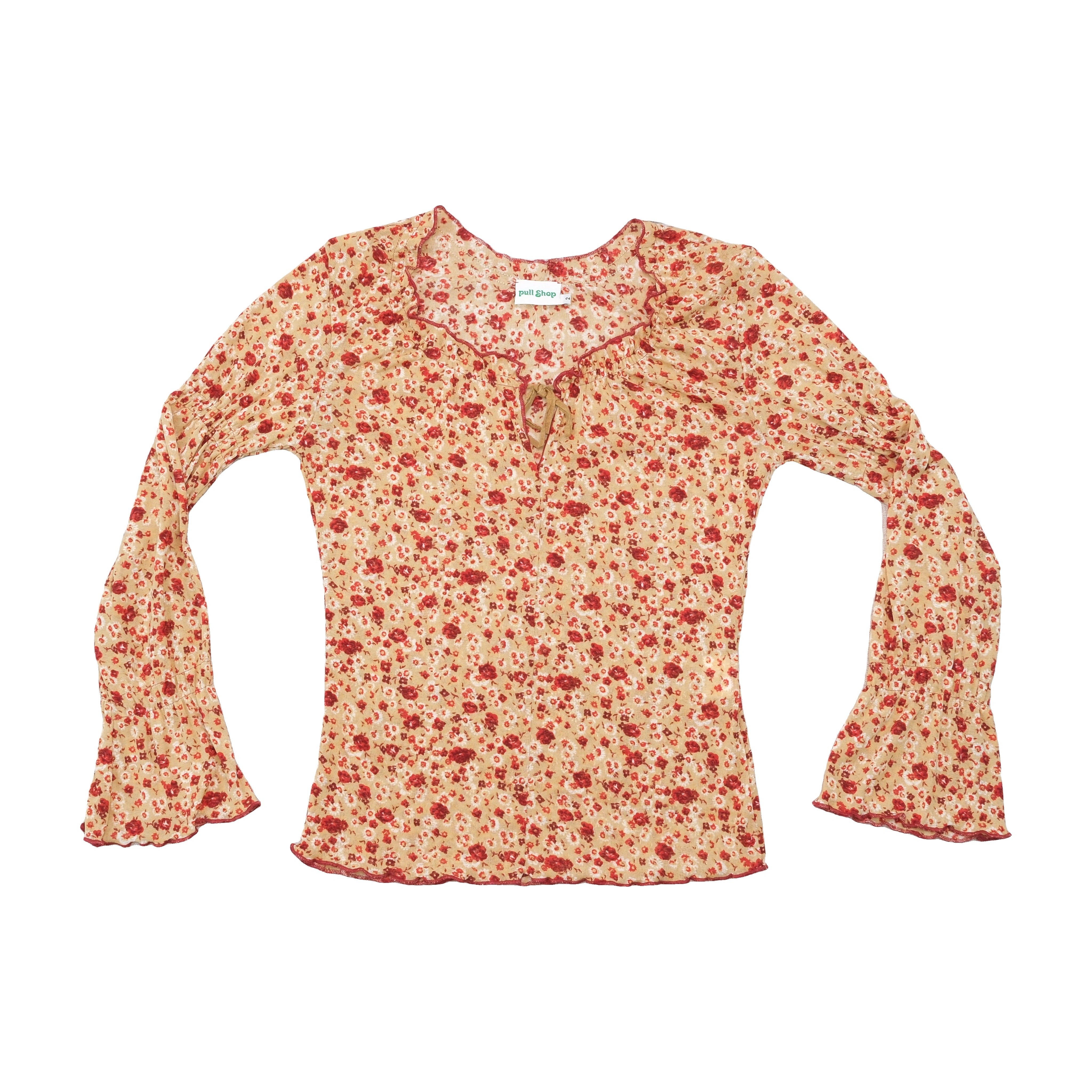 Blusa Pull Shop floral de Manga de Sino