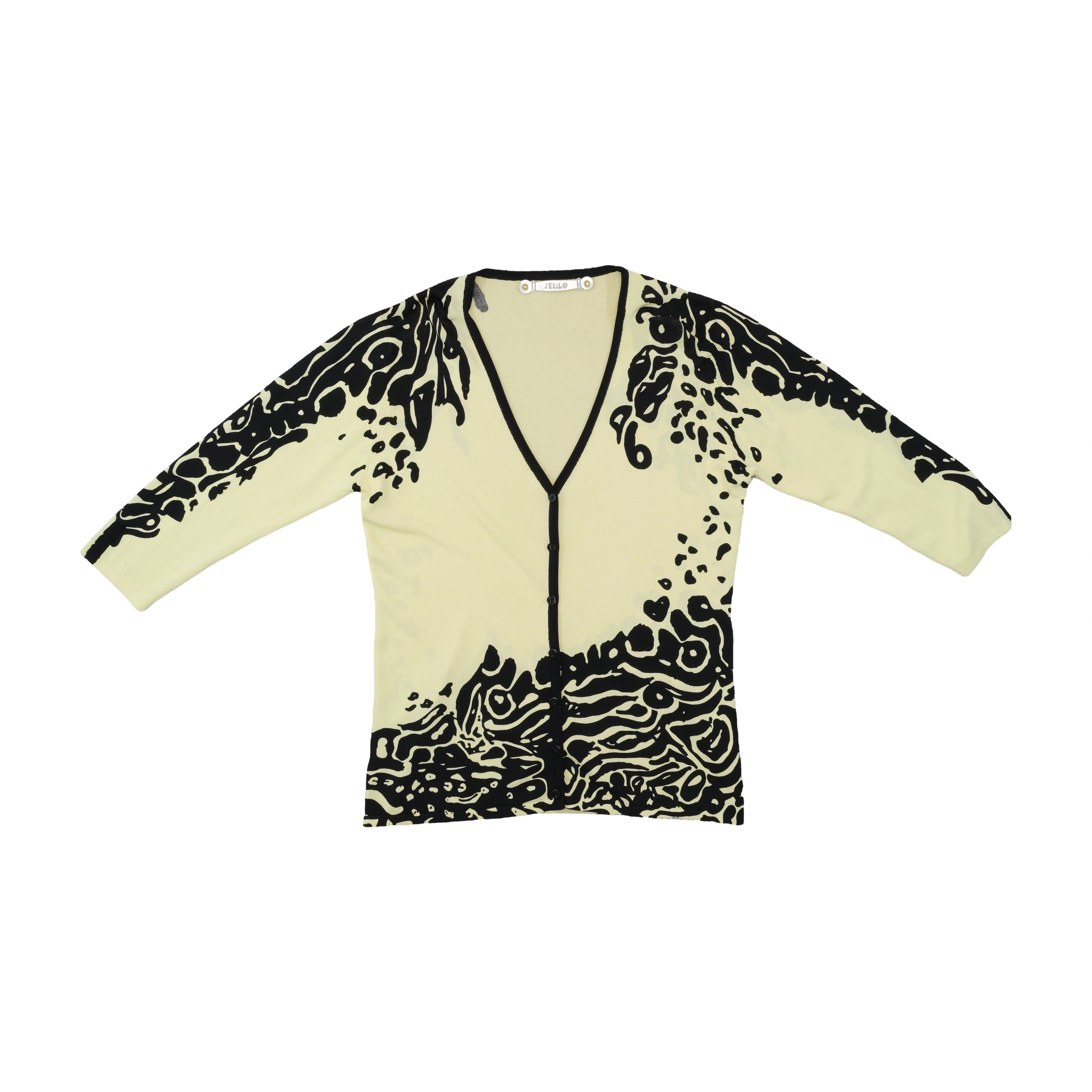 Jei Lo Abstract Animal Print Long Sleeve Button-Up Shirt