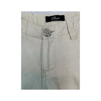 Phard Sequin Logo Wide Leg Linen Pants