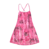 Pink Snake Print Open Back Mini Dress