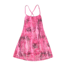 Pink Snake Print Open Back Mini Dress