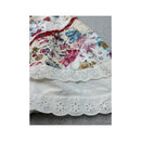 Saia Pollera em Camadas com estampado floral e de Borboleta
