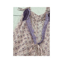 Floral Lace Trim Tie Strap Dress