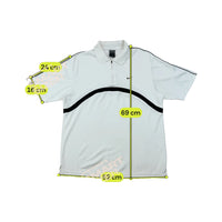Nike Vintage White Contrast Panel Zip Polo Shirt