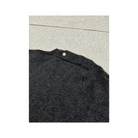 Burberry Wool V-Neck Sweater with Check Elbow Patches