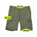 redpoint Olive Green Cotton Cargo Shorts