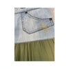 Here + There Denim Yoke Tiered Cotton Maxi Skirt
