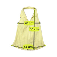 Pimkie Yellow Pinstripe Halter Tank Top