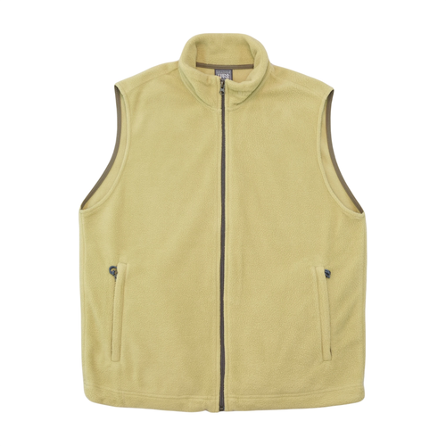Think Pink Vintage Pale Yellow Full-Zip Fleece Vest