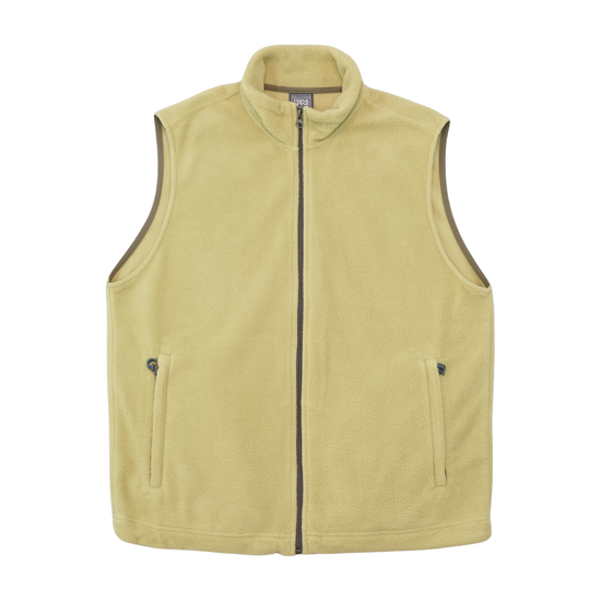 Think Pink Vintage Pale Yellow Full-Zip Fleece Vest