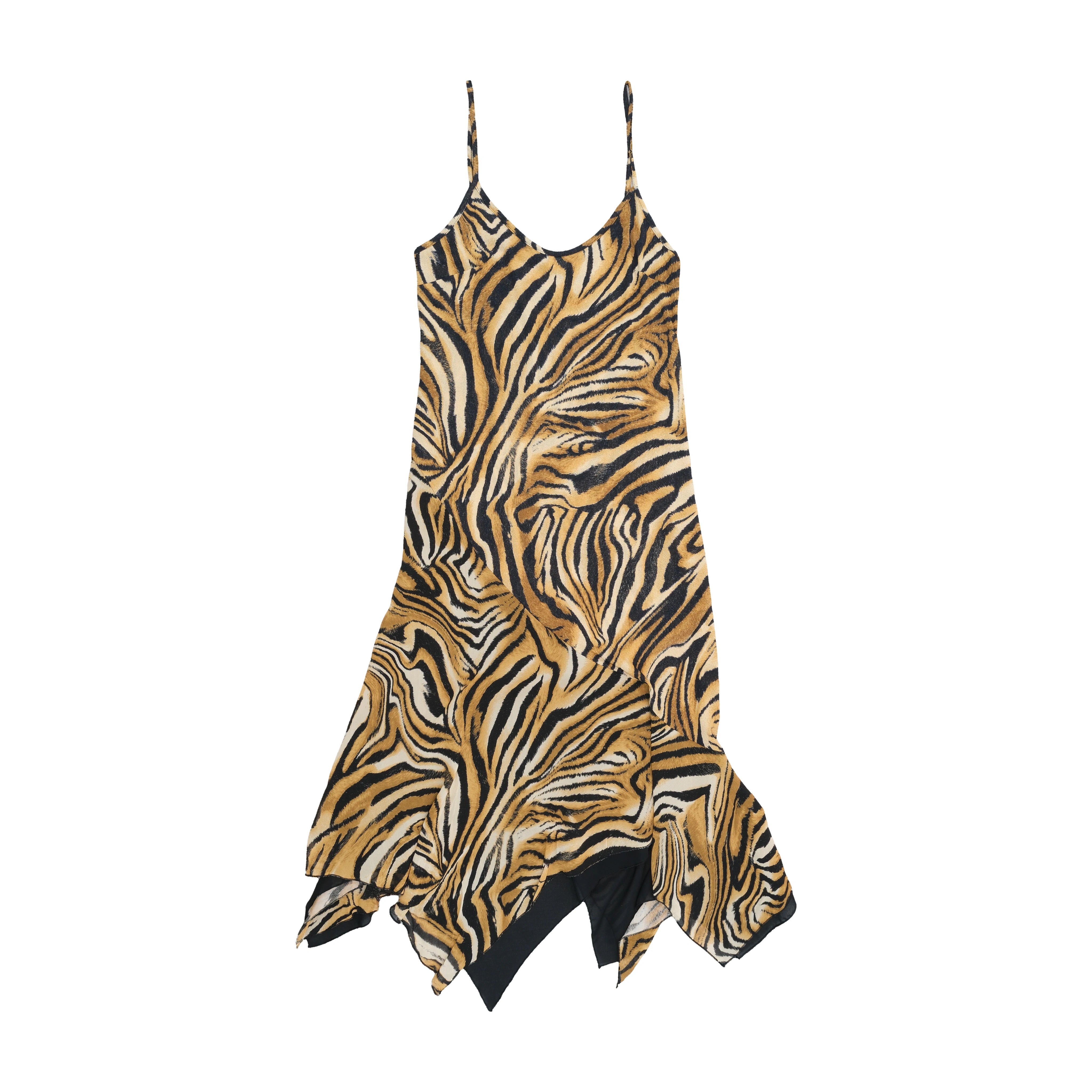 Made in Italy Zebra Print Slip Dress