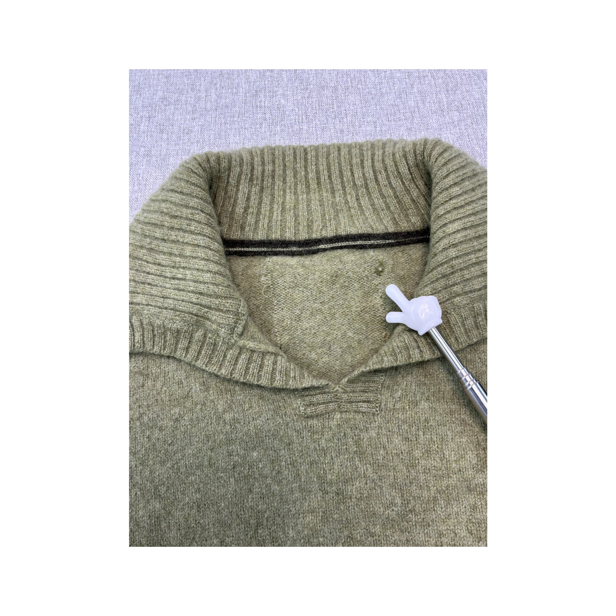 Vintage Olive Brown Turtleneck Knit Sweater