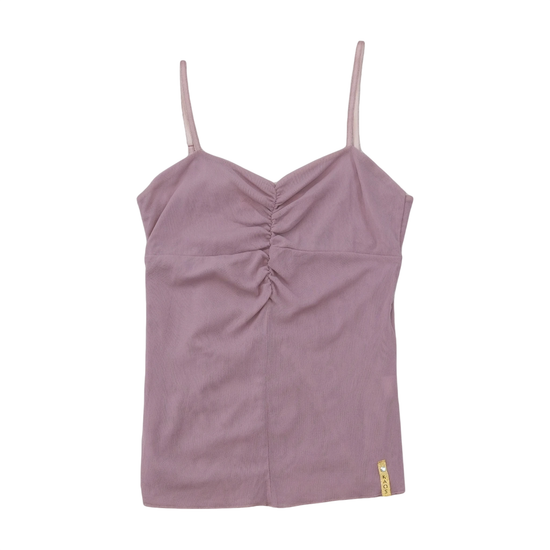 Blusa KAOS em algodão Franzida com alças Finas