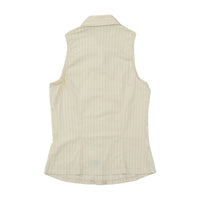 Versace Jeans Couture Striped Sleeveless Button-Up Shirt