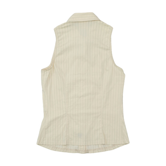 Versace Jeans Couture Striped Sleeveless Button-Up Shirt