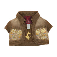 Baby Phat Embroidered Cropped Short Sleeve Jacket
