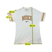 Nike Vintage Embroidered Logo Striped Sleeve Cotton Shirt